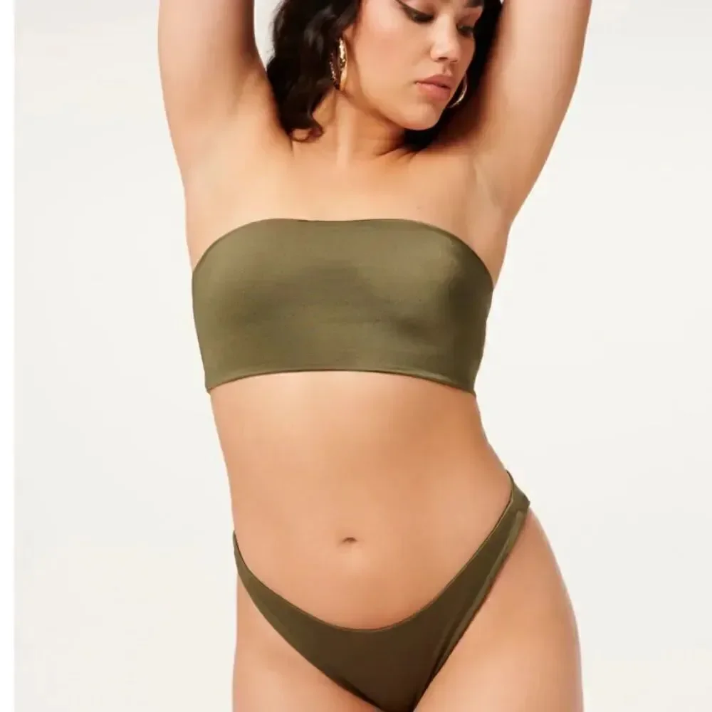 Good American Metallic better reversible bikini bottoms